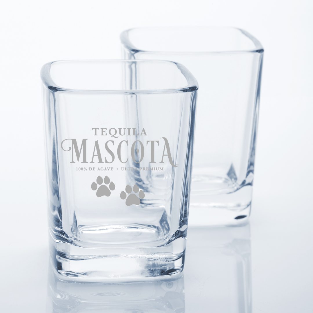 Custom Engraved Mascota Tequila Shot Glass – 2.2 oz Square Shot Glass