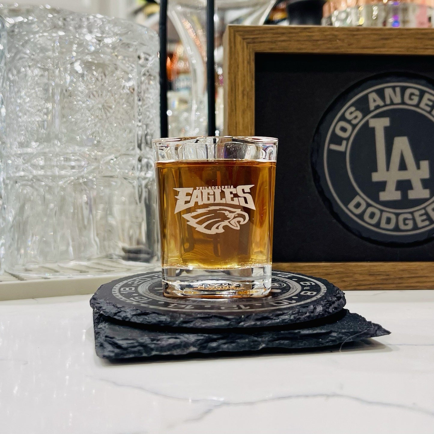 Custom Engraved Philadelphia Eagles Shot Glass – 2.2 oz Square Shot Glass