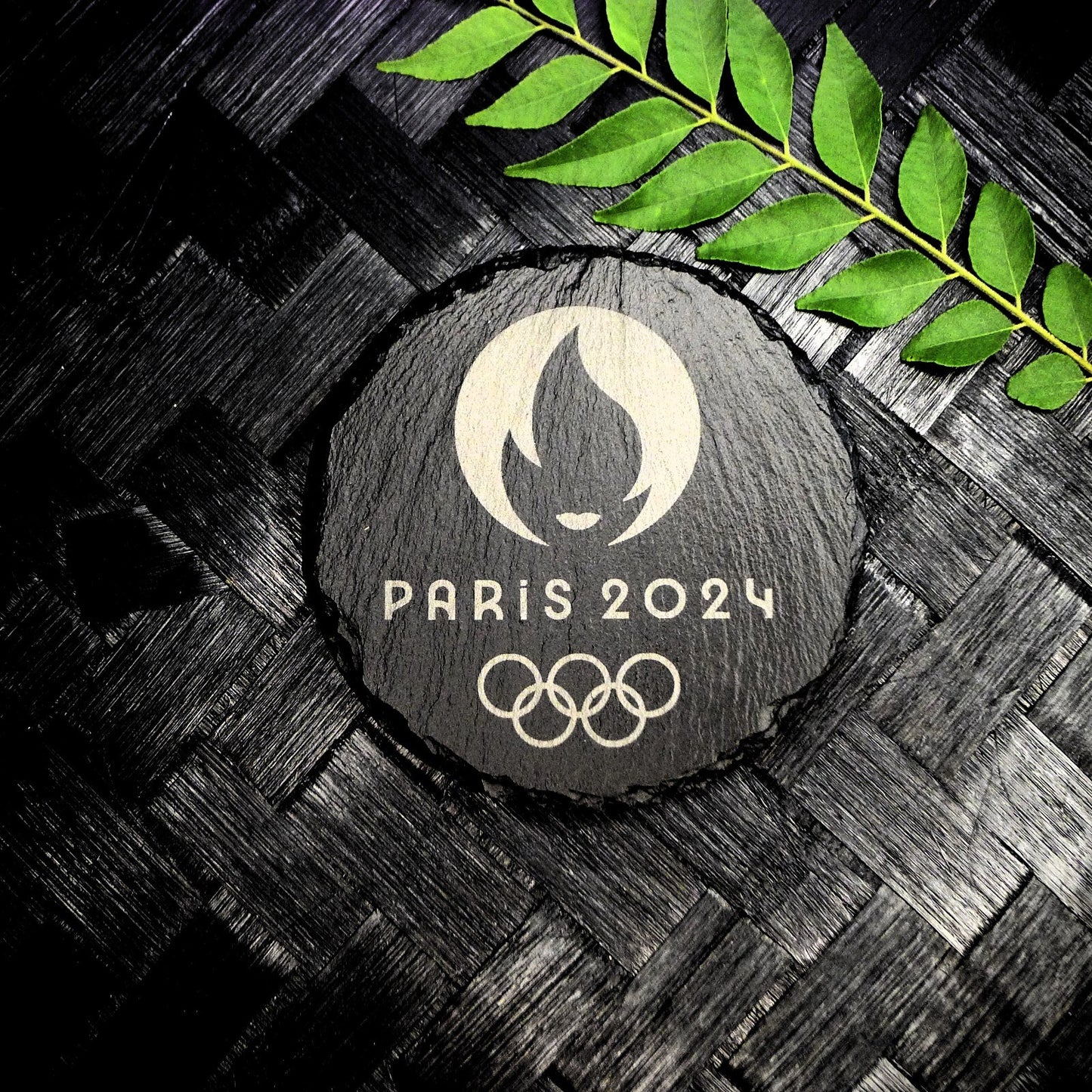 Paris 2024 Olympic Slate Coasters Set Team USA Paris 2024 Paralympics Coaster