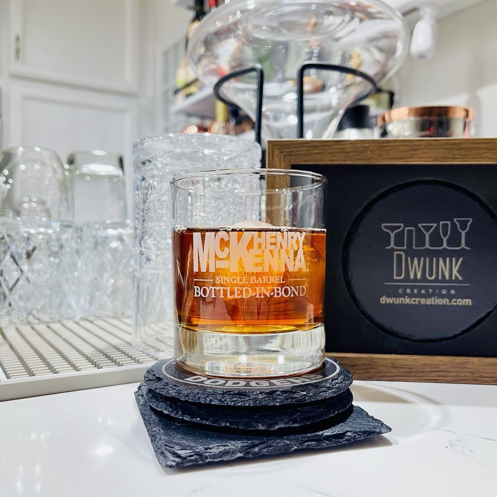 Custom Engraved Henry McKenna Whiskey Glass – 11 oz Standard Rocks Glass