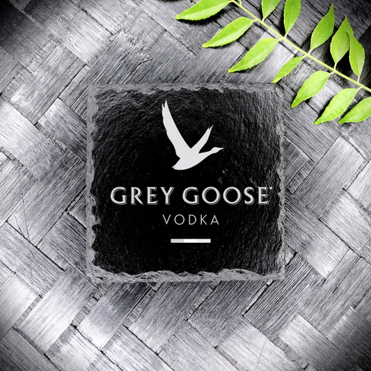 Grey Goose Vodka Slate Coaster Brand New Handcrafted Laser Engraved Square