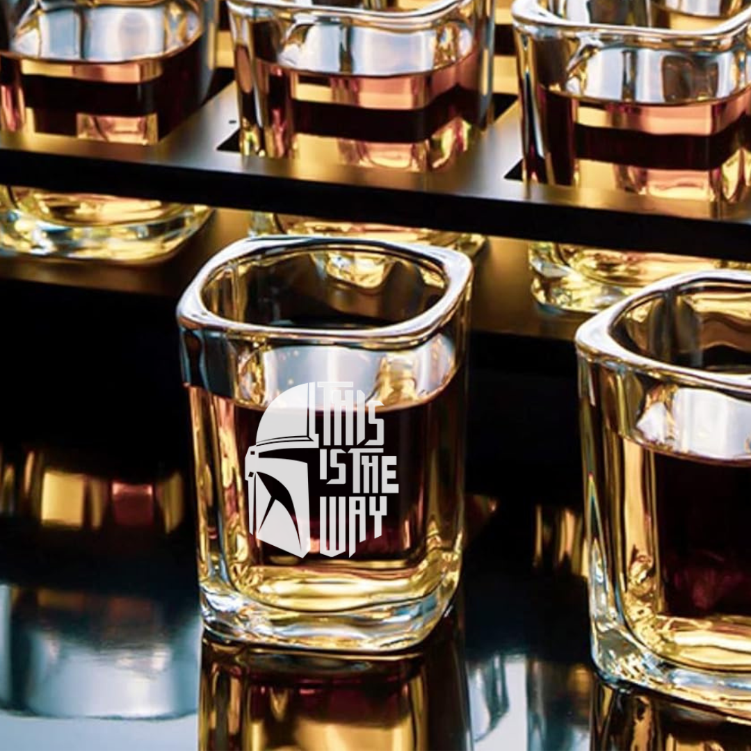 Custom Engraved This Is The Way Shot Glass – 2.2 oz Square Shot Glass