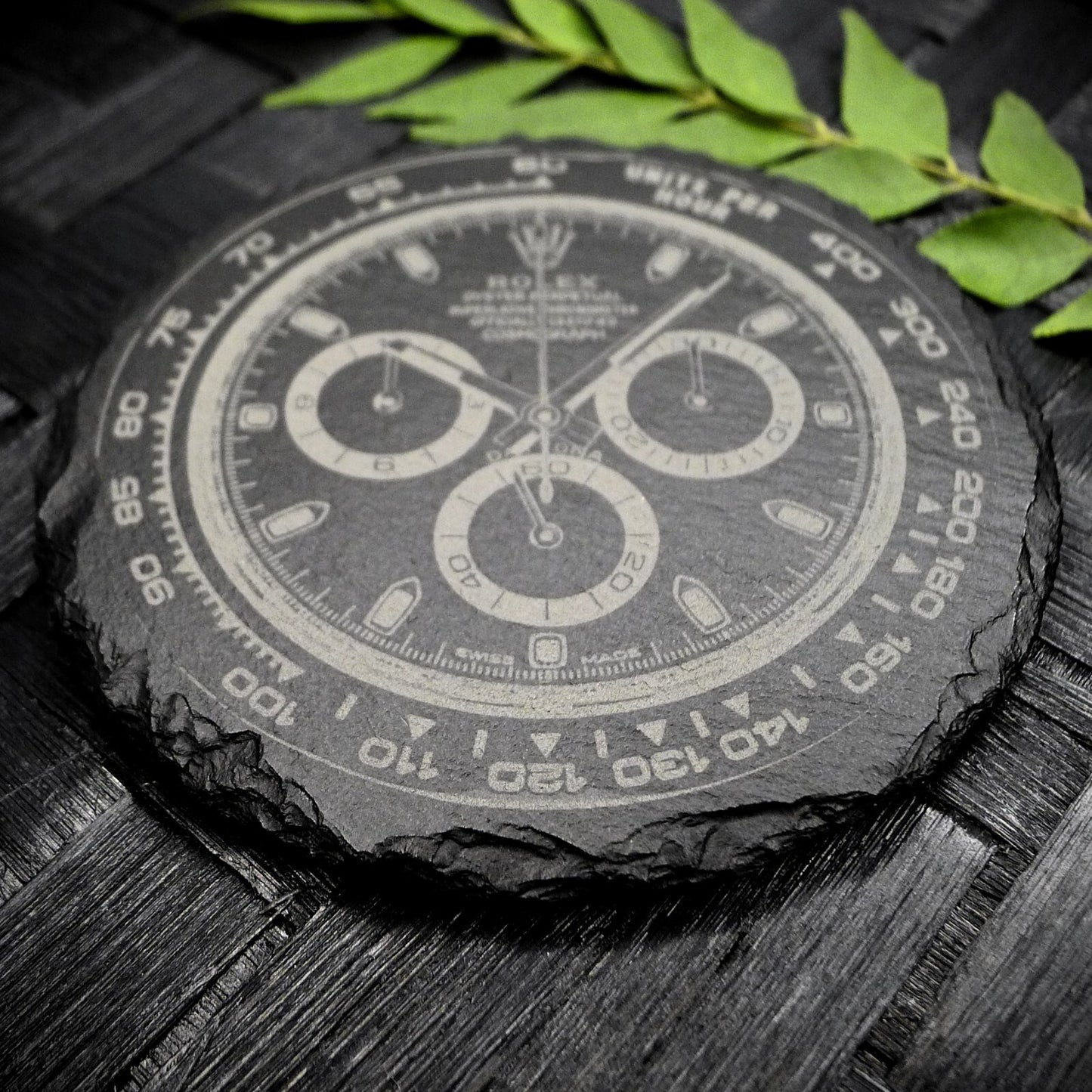 Rolex Daytona 116500LN Panda Slate Coaster Brand New Hand Made Laser Engraved 