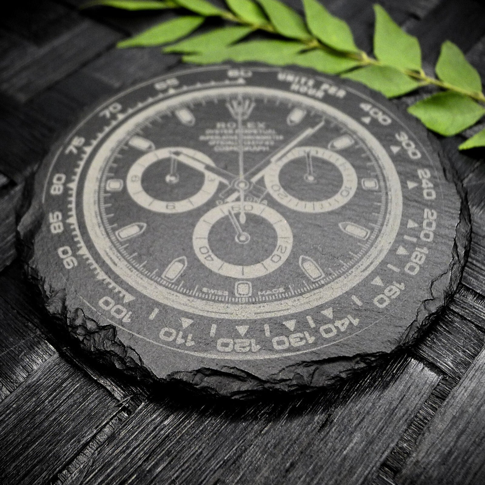 Rolex Daytona 116500LN Panda Slate Coaster Brand New Hand Made Laser Engraved 