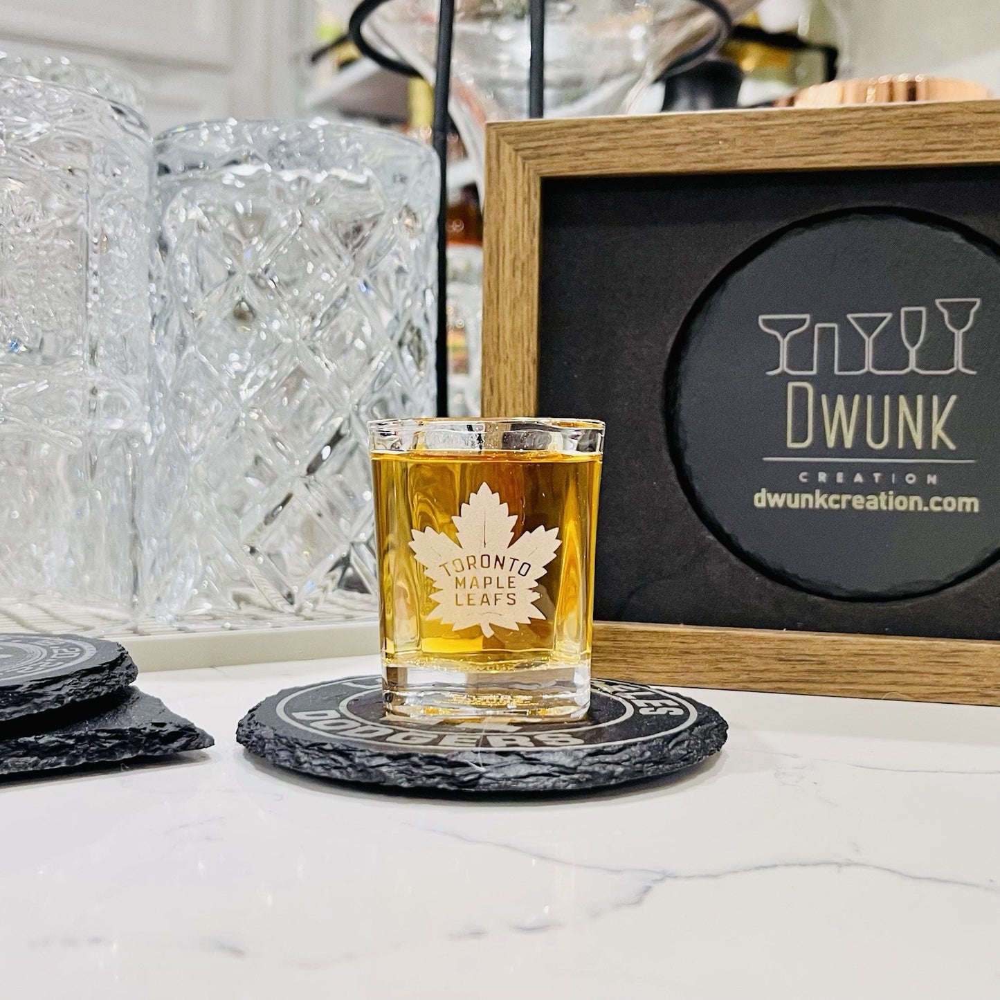 Custom Engraved Toronto Maple Leafs Shot Glass – 2.2 oz Square Shot Glass