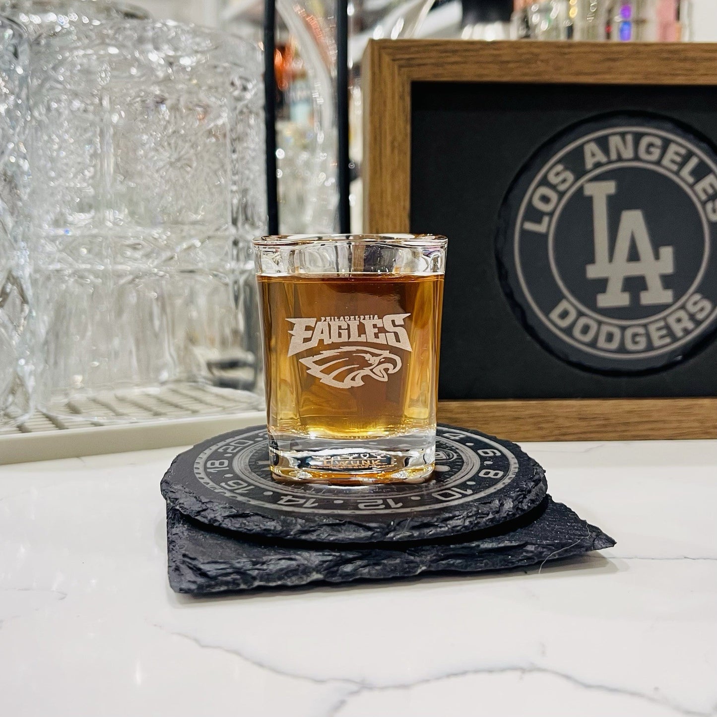 Custom Engraved Philadelphia Eagles Shot Glass – 2.2 oz Square Shot Glass