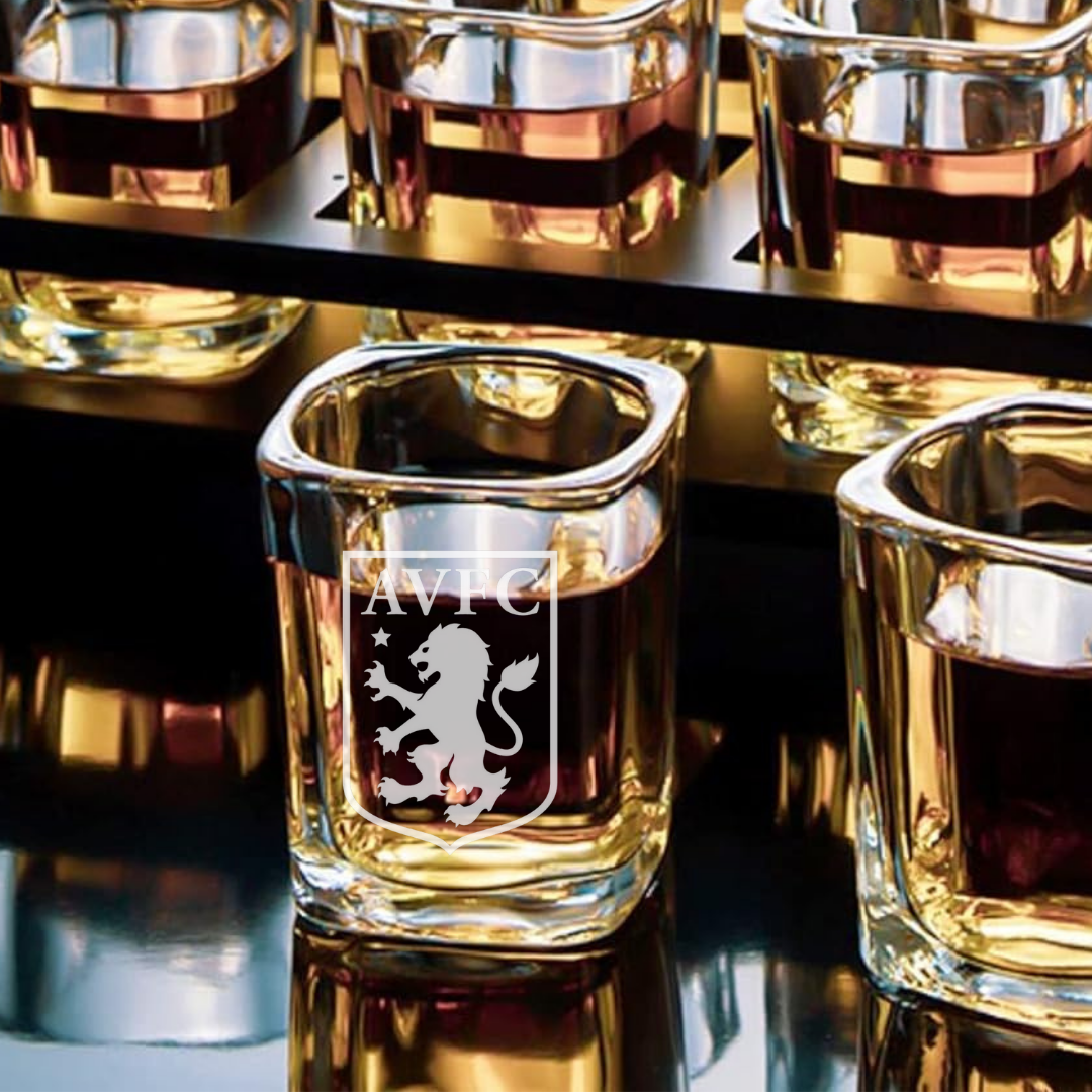 Custom Engraved Aston Villa Shot Glass – 2.2 oz Capacity NEW