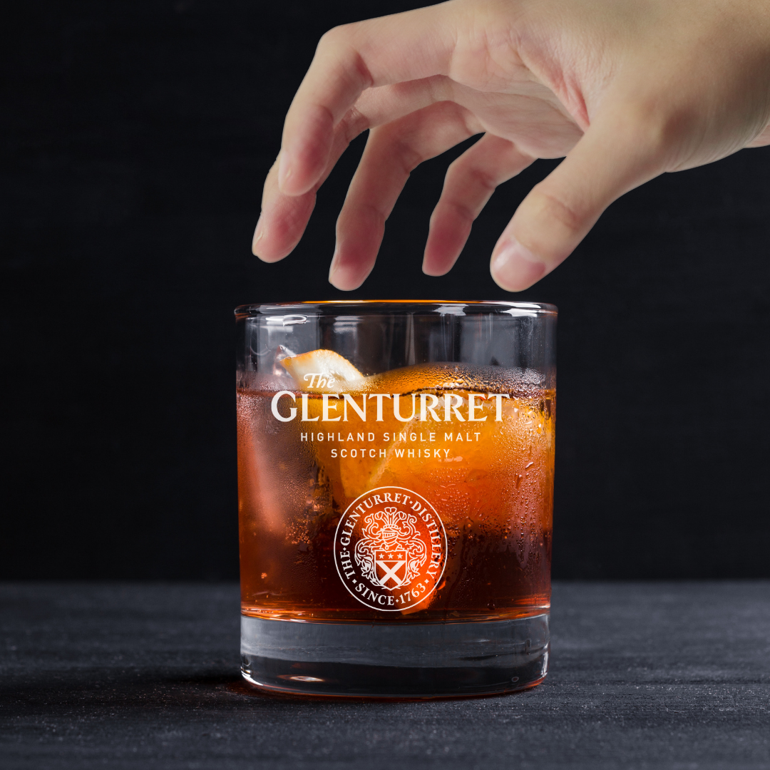 Custom Engraved Glenturret Whiskey Glass – 11 oz Standard Rocks Glass
