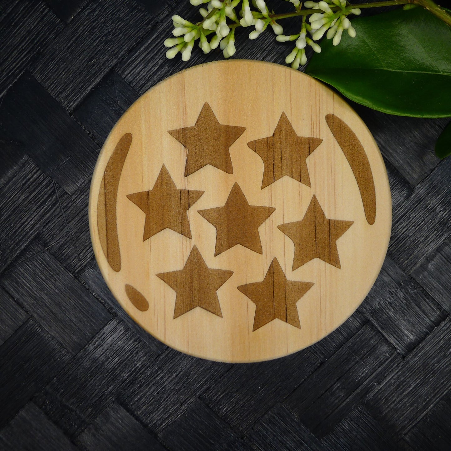 Dragon Ball Z Wooden Coaster Set, Fan Art Anime Brand New Laser Engraved RARE