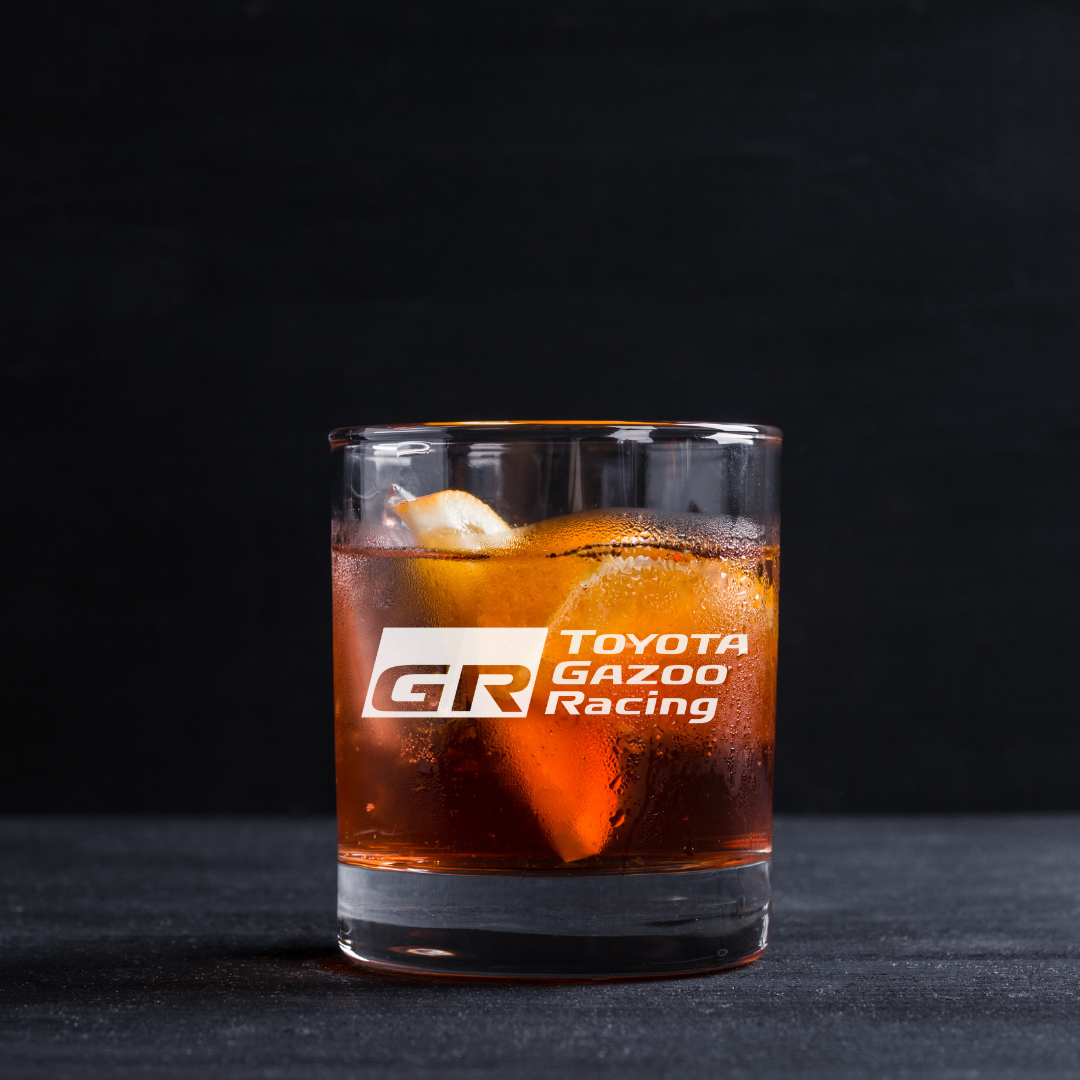 Custom Engraved Gazoo Racing Whiskey Glass – 11 oz Standard Rocks Glass