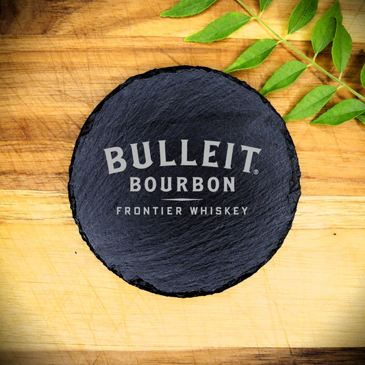 Bulleit Bourbon Whiskey Slate Coaster Brand New Handcrafted Laser Engraved