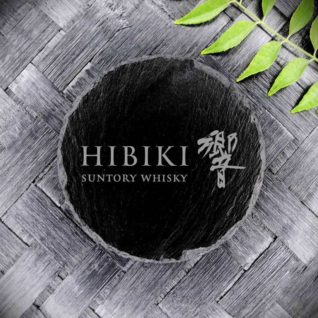 Hibiki Japanese Whisky Slate Coaster Brand New Handcrafted Laser Engraved Round