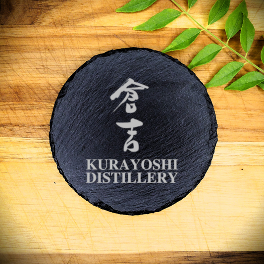 Kurayoshi Japanese Whisky Slate Coaster Brand New Handcrafted Laser Engraved