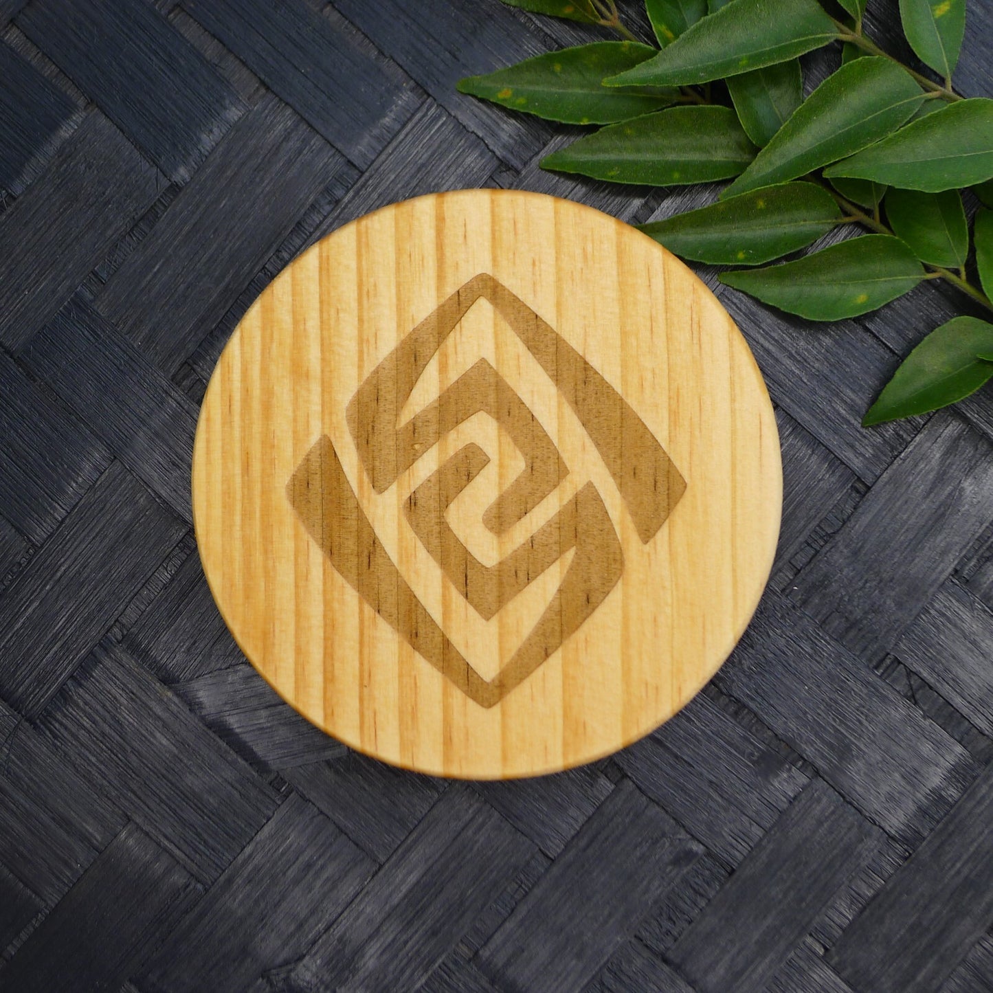 Genshin Impact Archon Wooden Coaster Set Elemental Inspired Gaming Gear