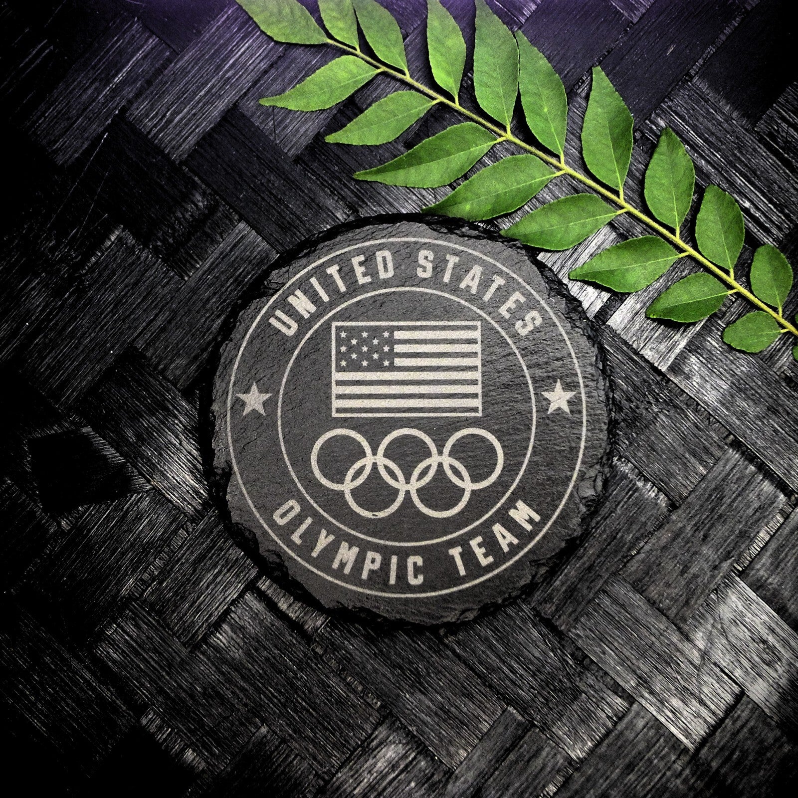 Paris 2024 Olympic Slate Coasters Set Team USA Paris 2024 Paralympics Coaster