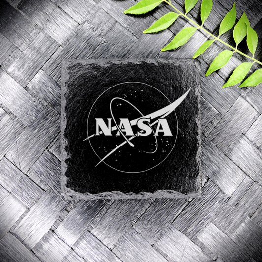 NASA Style Slate Coaster Brand New Handcrafted Laser Engraved Square