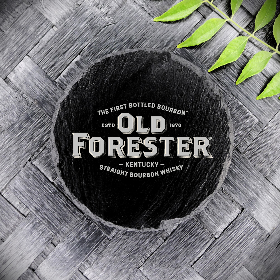 Old Forester Bourbon Whisky Slate Coaster Brand New Handcrafted Laser Engraved
