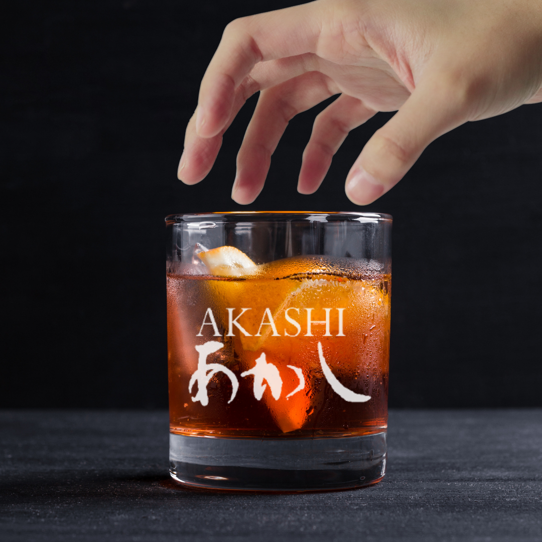 Custom Engraved Akashi Whiskey Glass – 11 oz Standard Rocks Glass