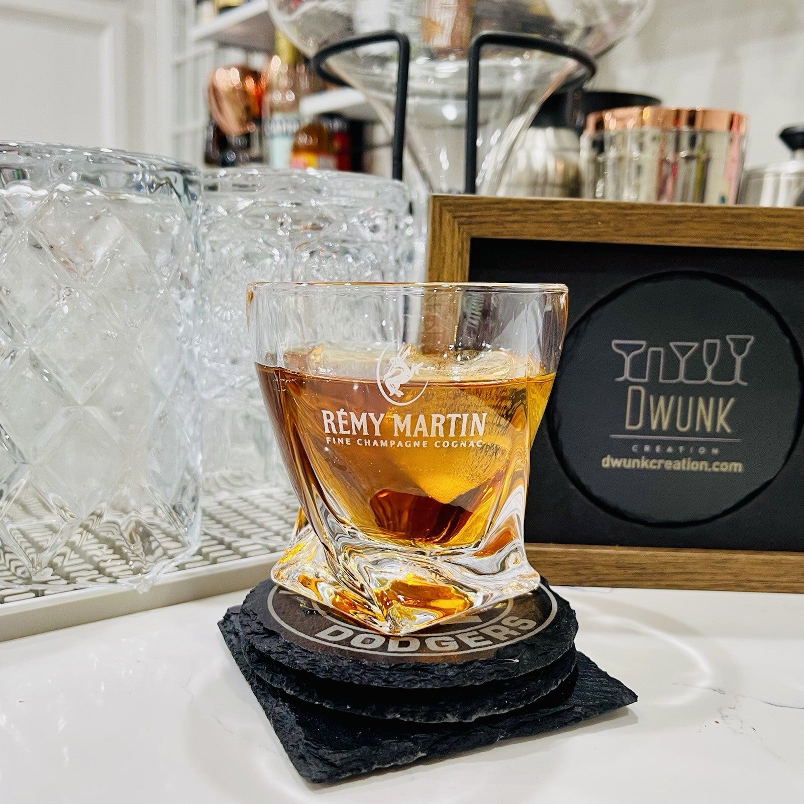 Custom Engraved Remy Martin Cognac Glass – 10 oz Twisted Rocks Glass