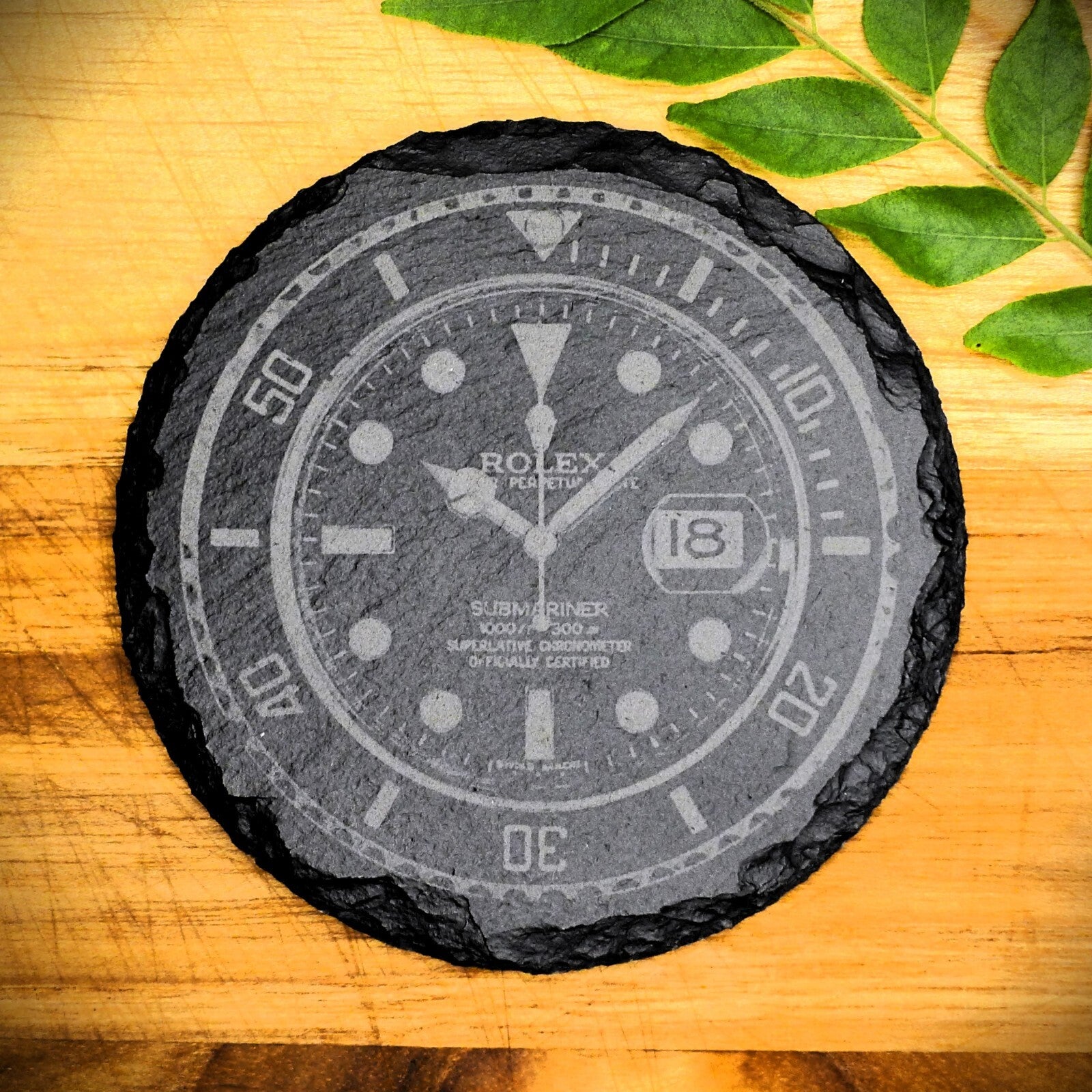 Rolex Submariner 116610LN Slate Coaster Brand New Hand Made Laser Engraved RARE