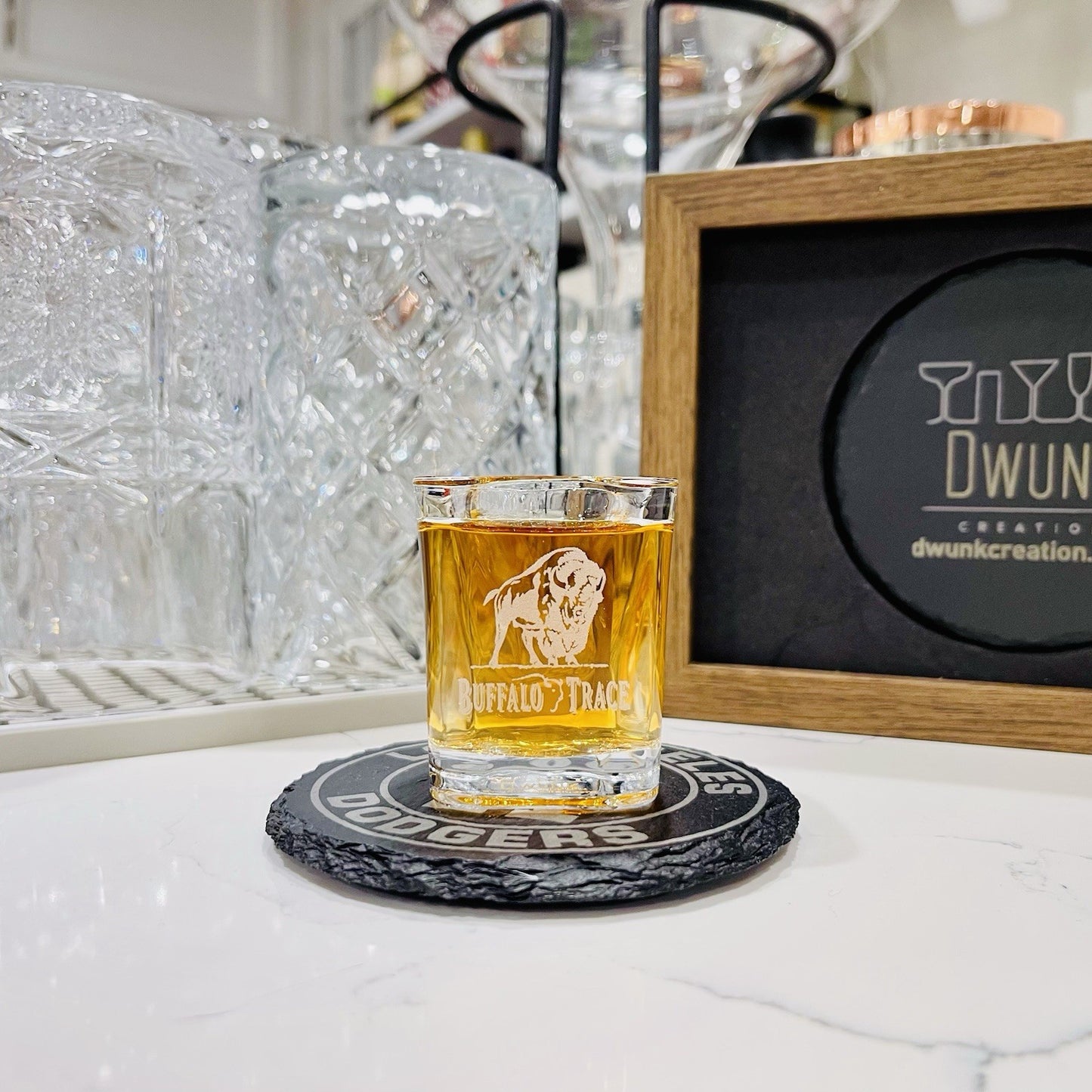 Custom Engraved Buffalo Trace Shot Glass – 2.2 oz Capacity NEW