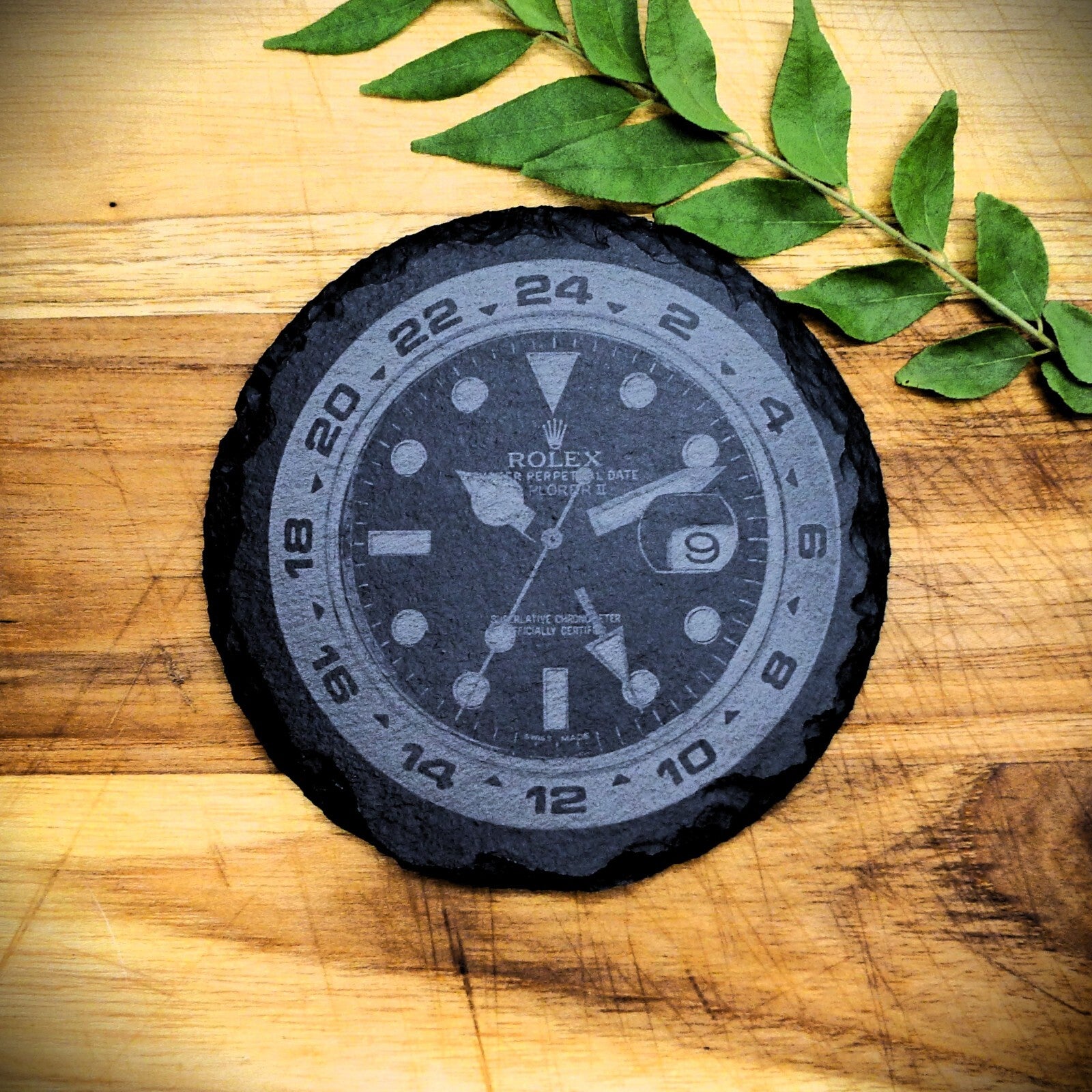 Rolex Explorer II 216570 Slate Coaster Brand New Hand Made Laser Engraved 