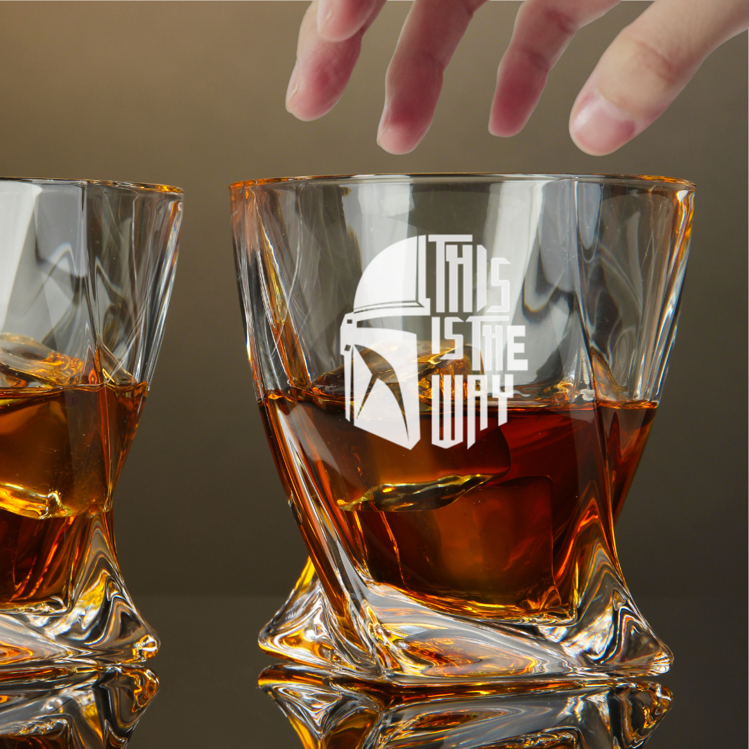 Custom Engraved This Is The Way Whiskey Glass – 10 oz Twisted Rocks Glass