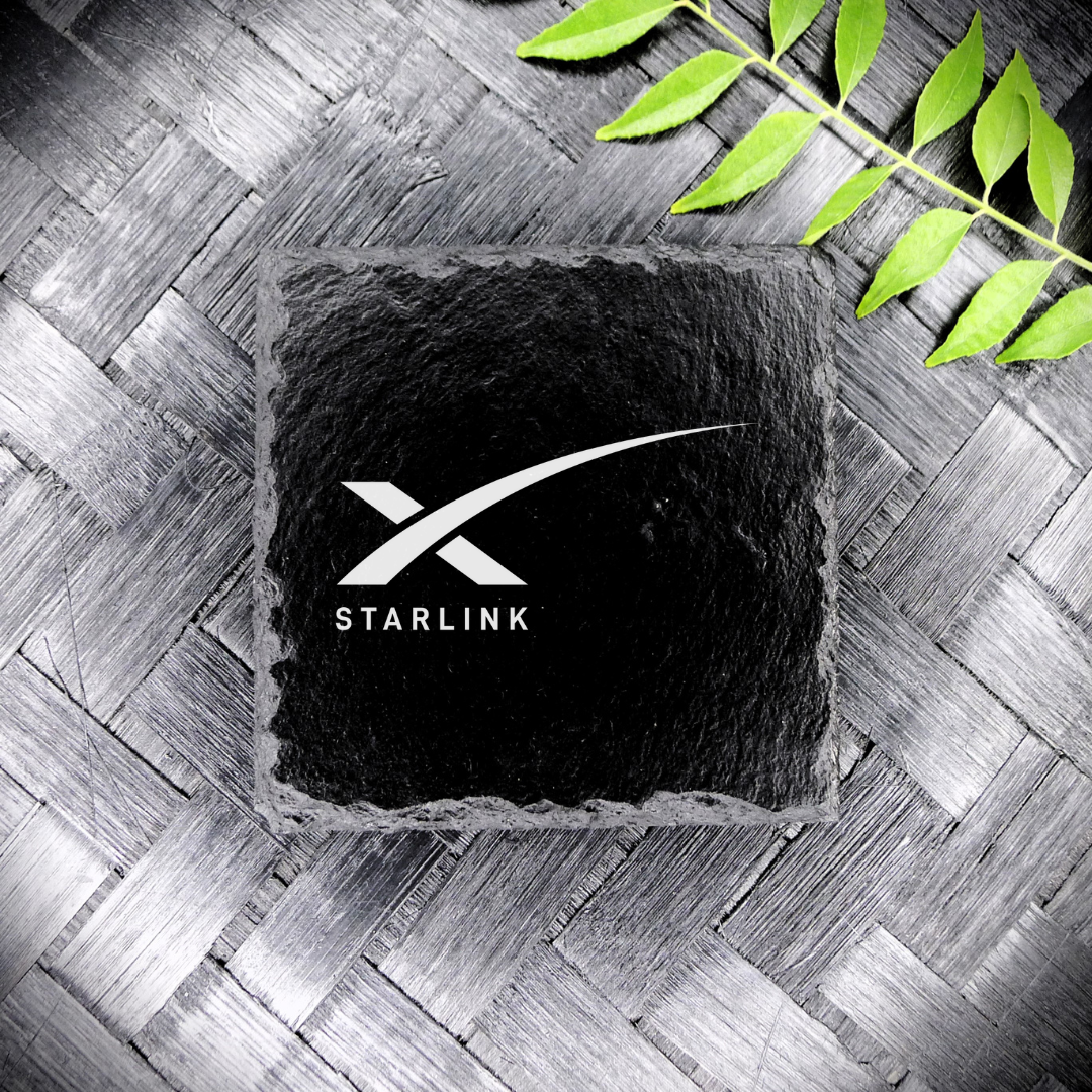 Starlink Slate Coaster Brand New Handcrafted Laser Engraved Square