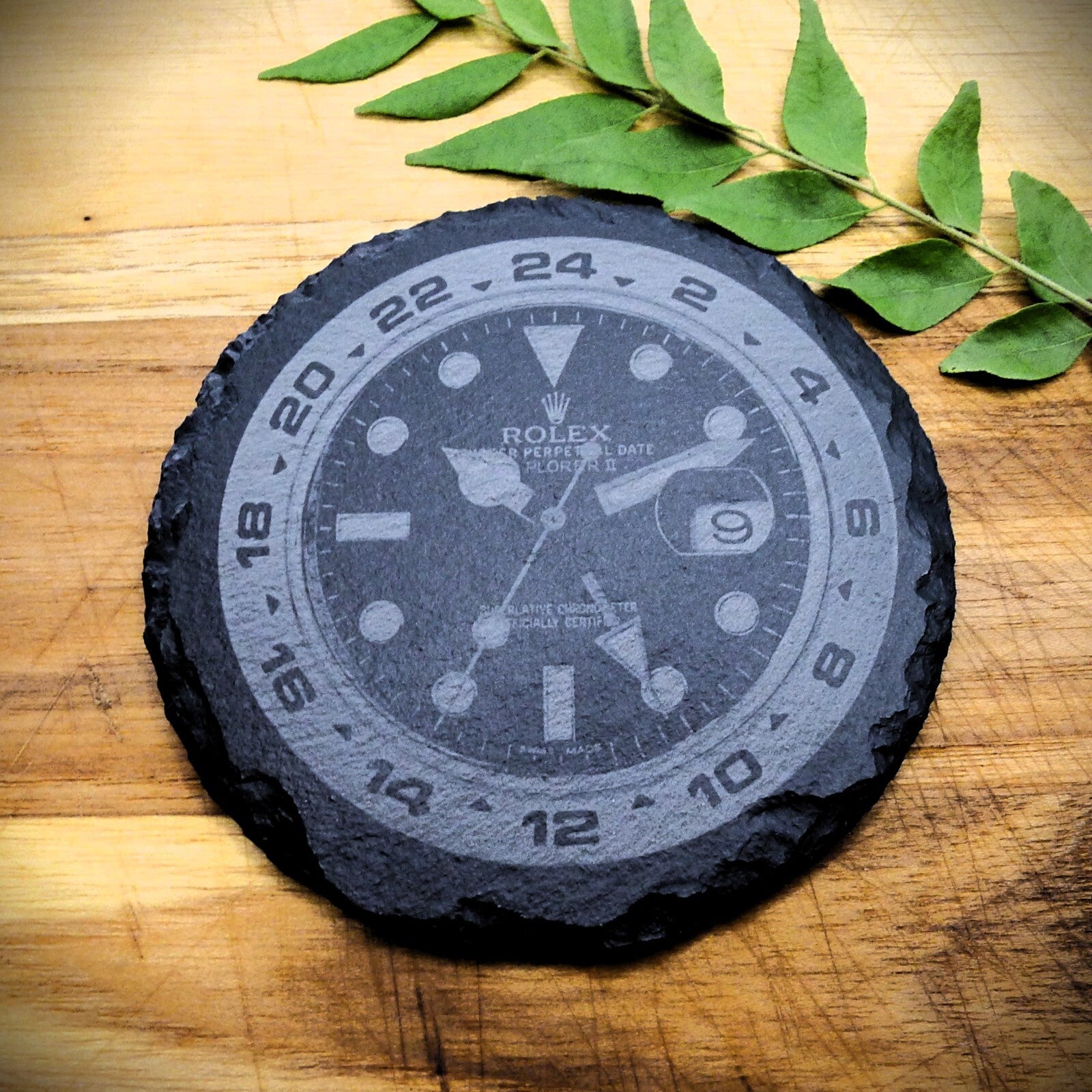 Rolex Explorer II 216570 Slate Coaster Brand New Hand Made Laser Engraved 