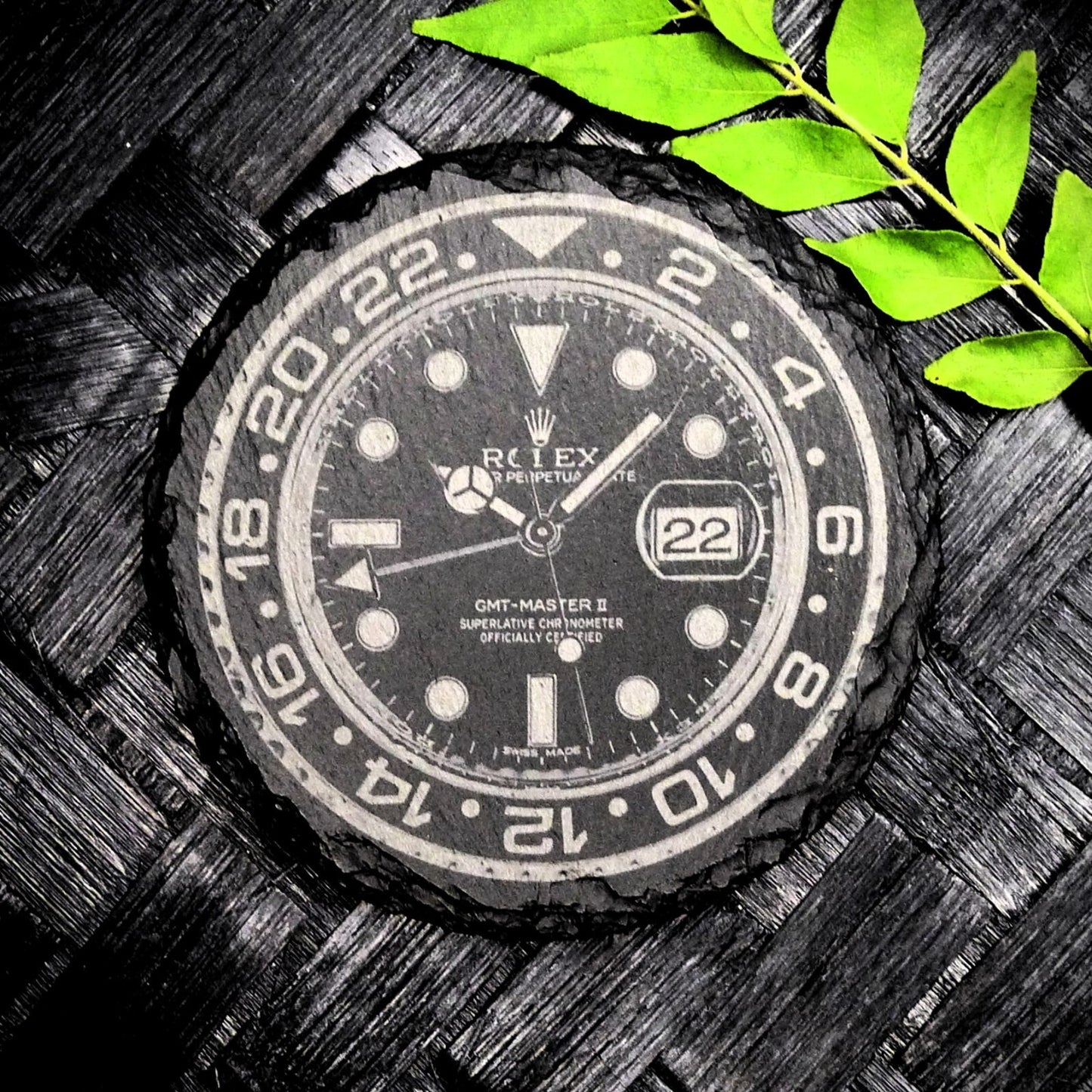 Rolex GMT Master II 116710 Slate Coaster Set Batman Brand New Hand Made
