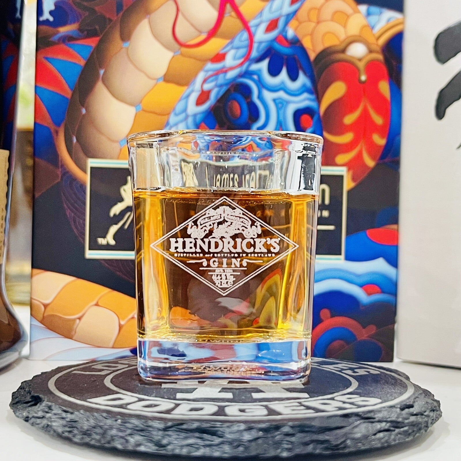 Custom Engraved Hendrick’s Gin Shot Glass – 2.2 oz Square Shot Glass