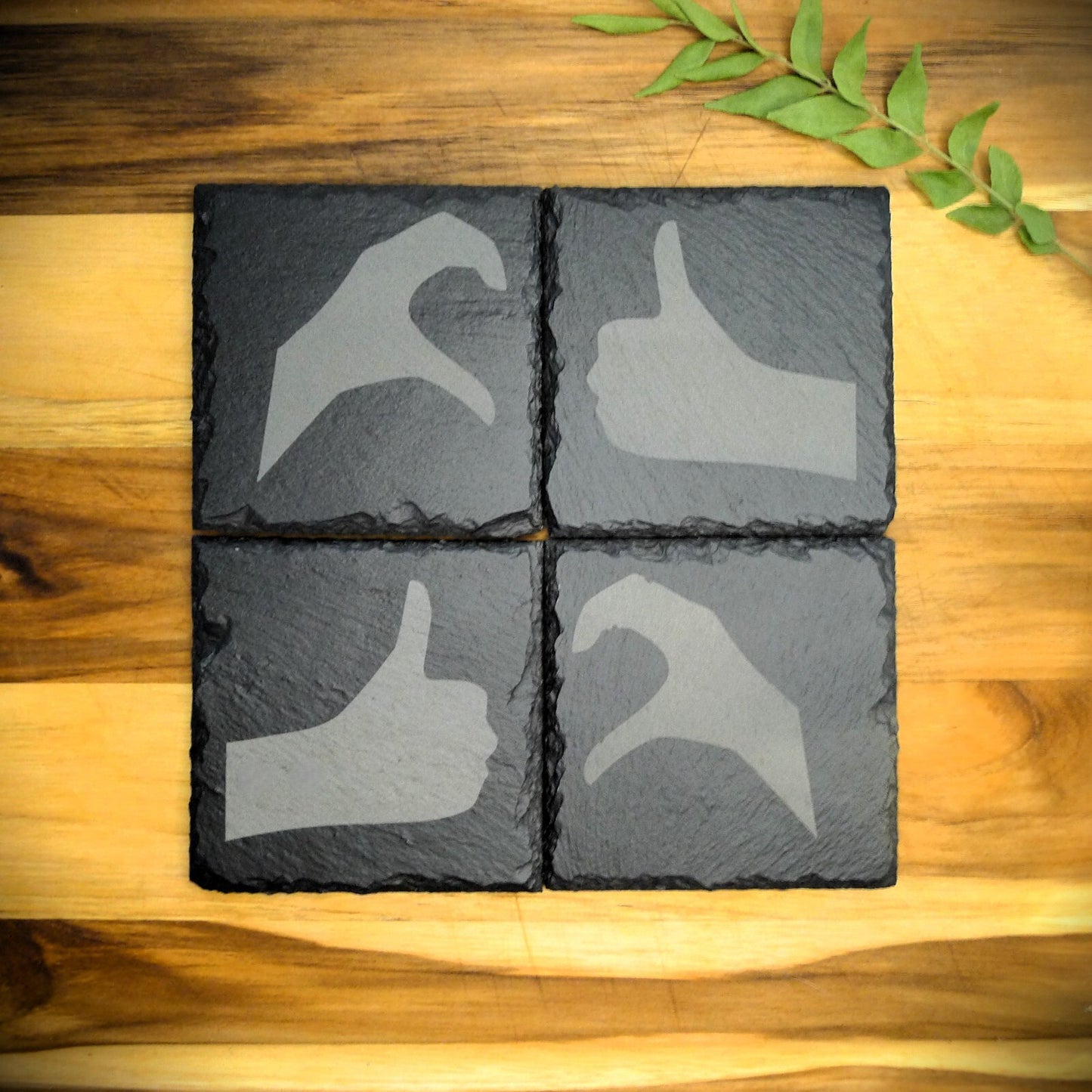 Friendzone Slate Coaster Set – Brand New Laser Engraved Hand Made Home Decor