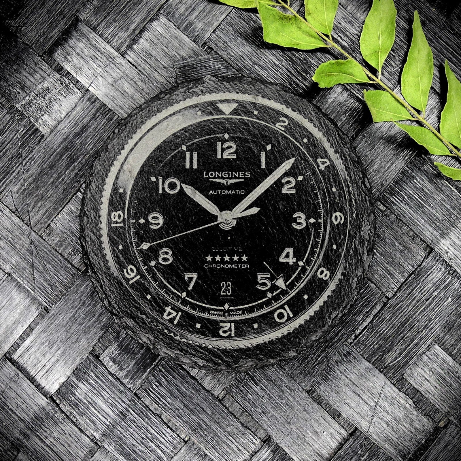 Longines Spirit Zulu Time Slate Coaster Brand New Hand Made Laser Engraved