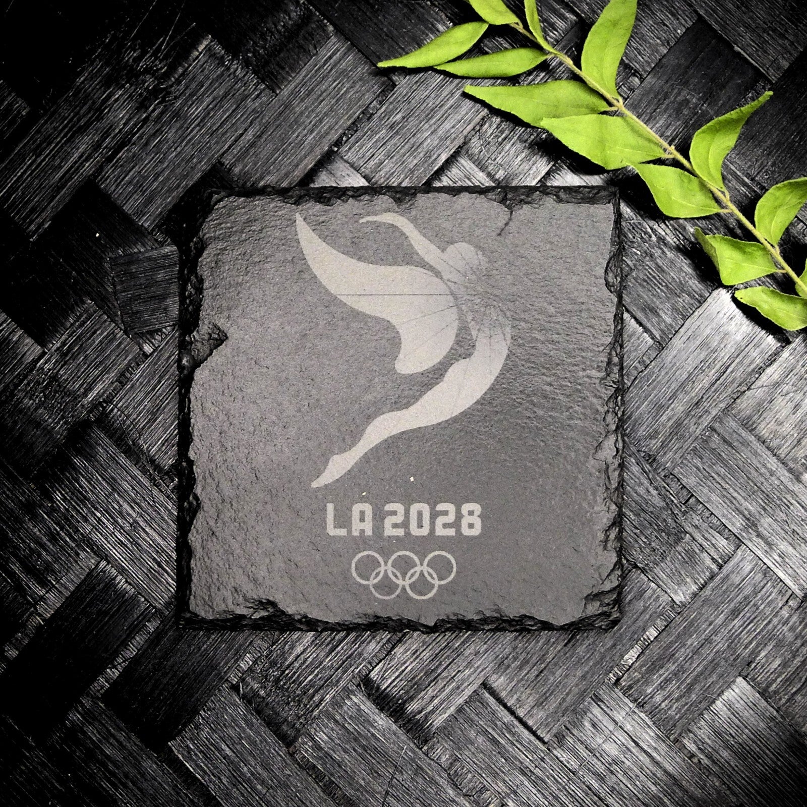 Los Angeles 2028 Olympic Slate Coaster Set LA28 Brand New Hand Made 