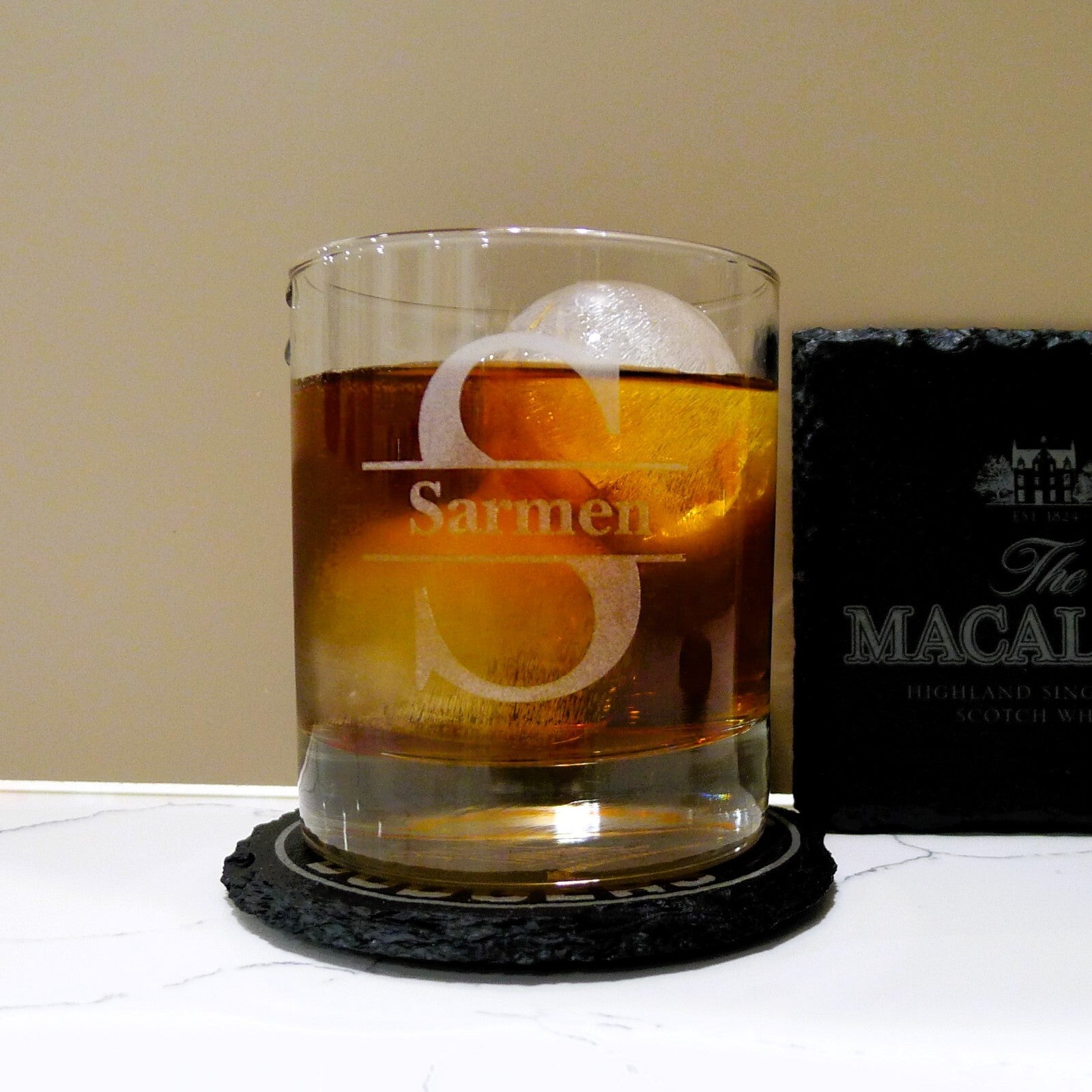 Custom Engraved Agave Rey Whiskey Glass – 10 oz Twisted Rocks Glass New