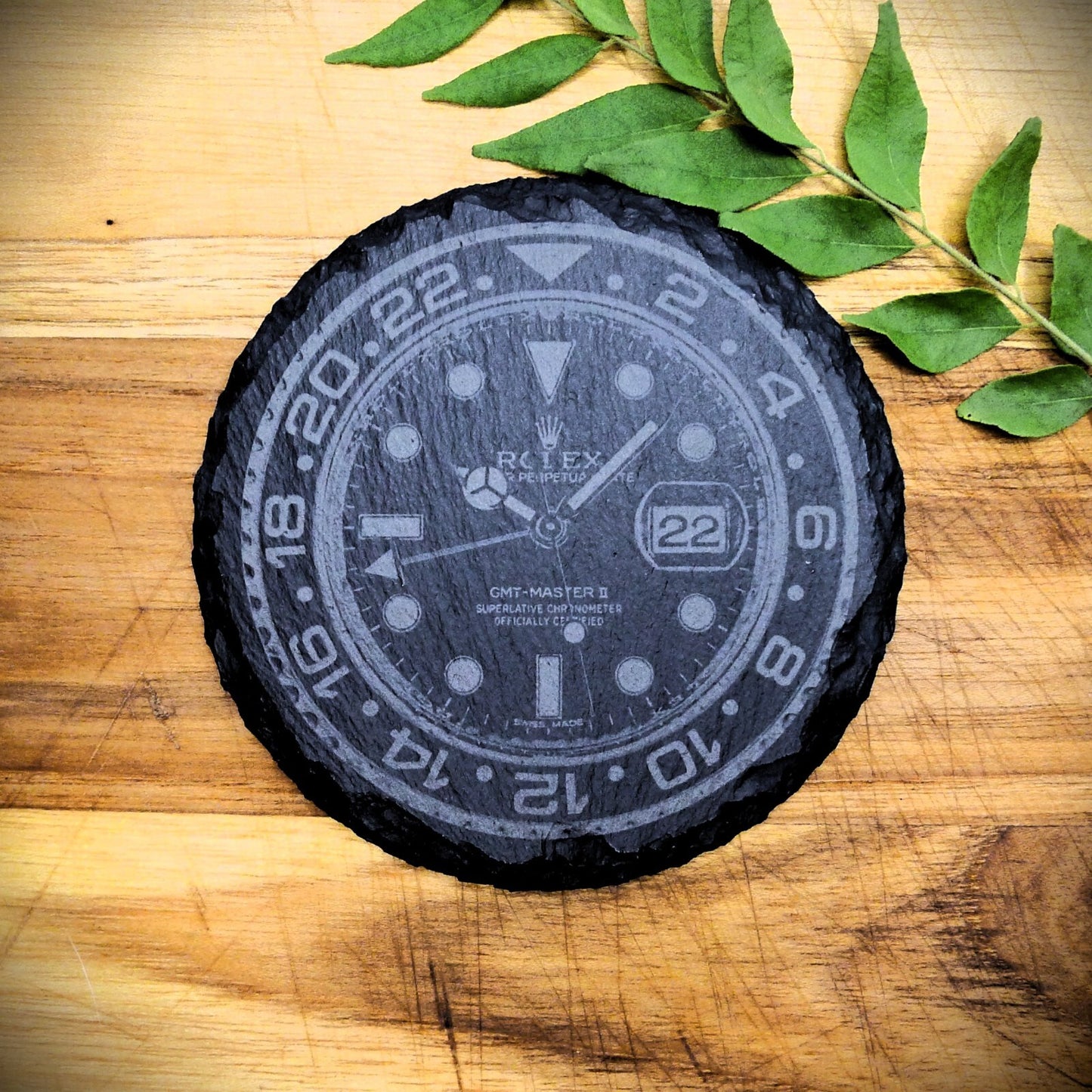 Rolex GMT Master II 116710 Slate Coaster Set Batman Brand New Hand Made