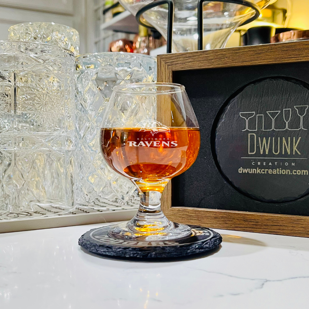 Custom Engraved Baltimore Ravens Tasting Glass – 5 oz Snifter
