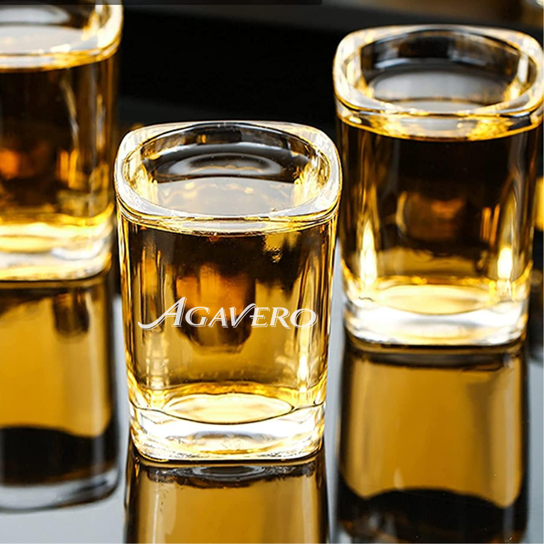 Custom Engraved Agavero Shot Glass – 2.2 oz Square Shot Glass NEW