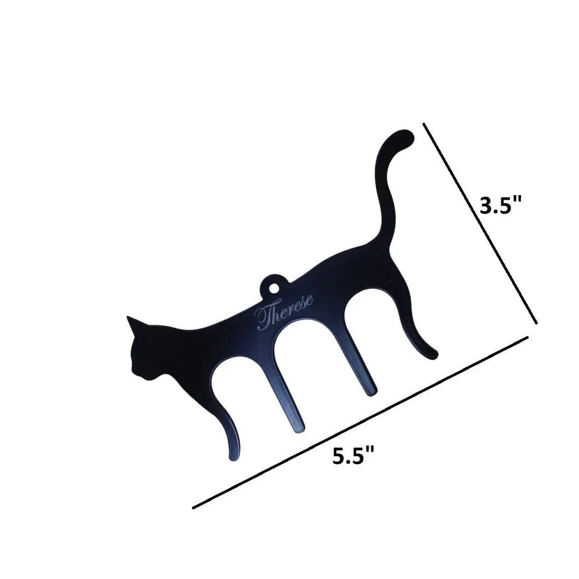 Personalized Metal Cat Shape Music Book Page Holder Clip Laser Engrave Name