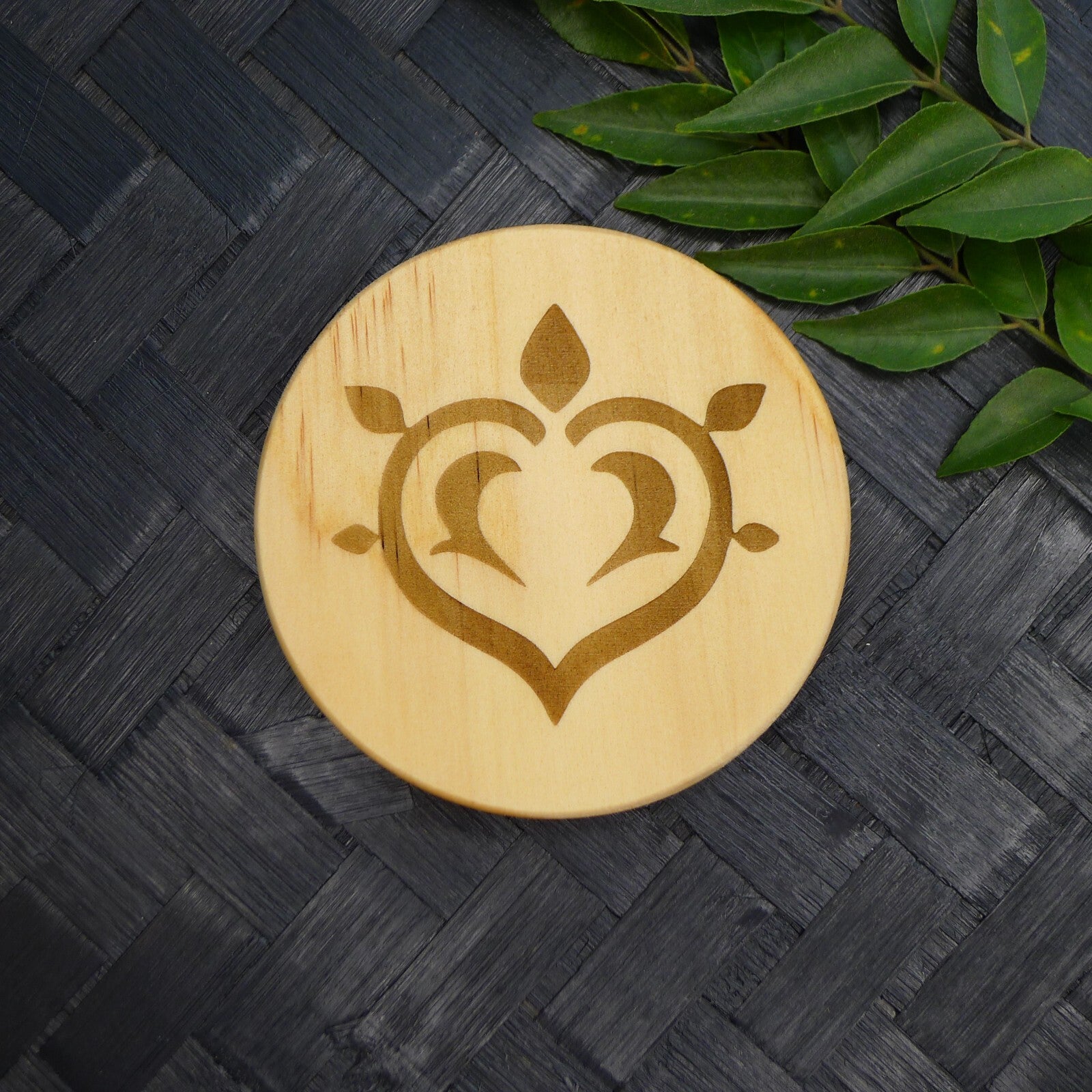 Genshin Impact Archon Wooden Coaster Set Elemental Inspired Gaming Gear