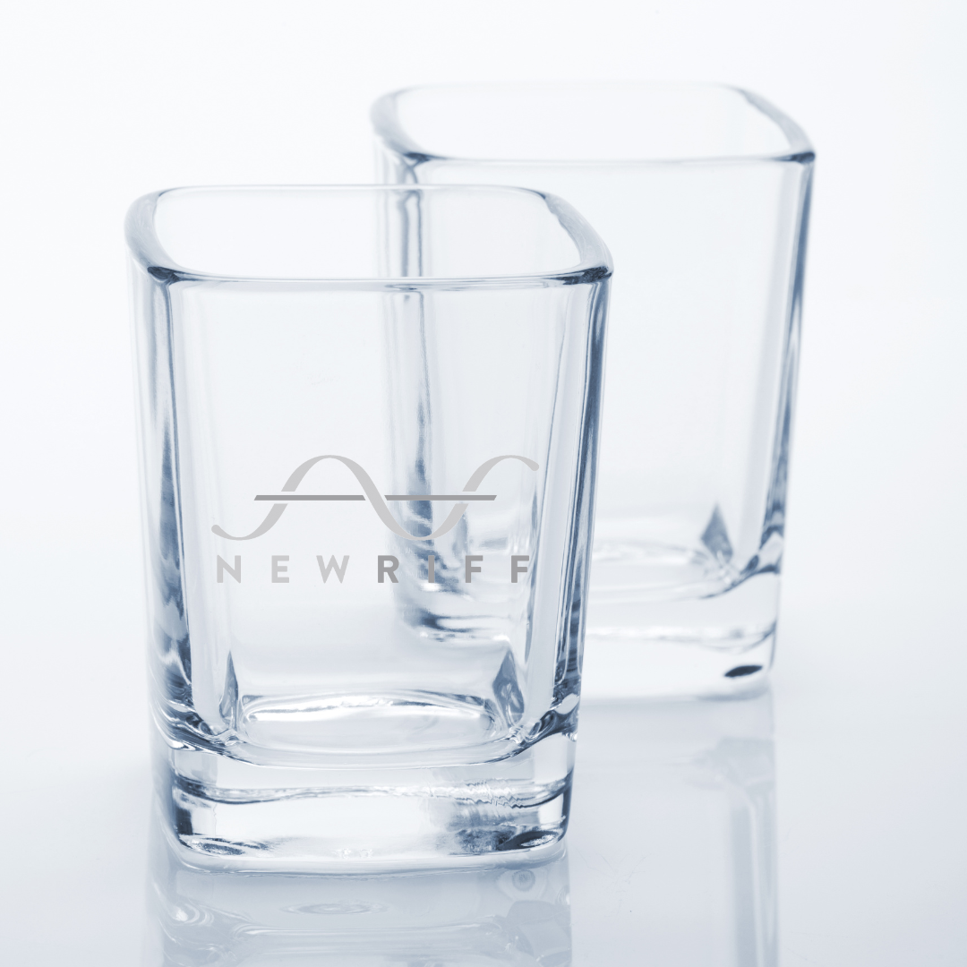 Custom Engraved New Riff Whiskey Shot Glass – 2.2 oz Square Shot Glass