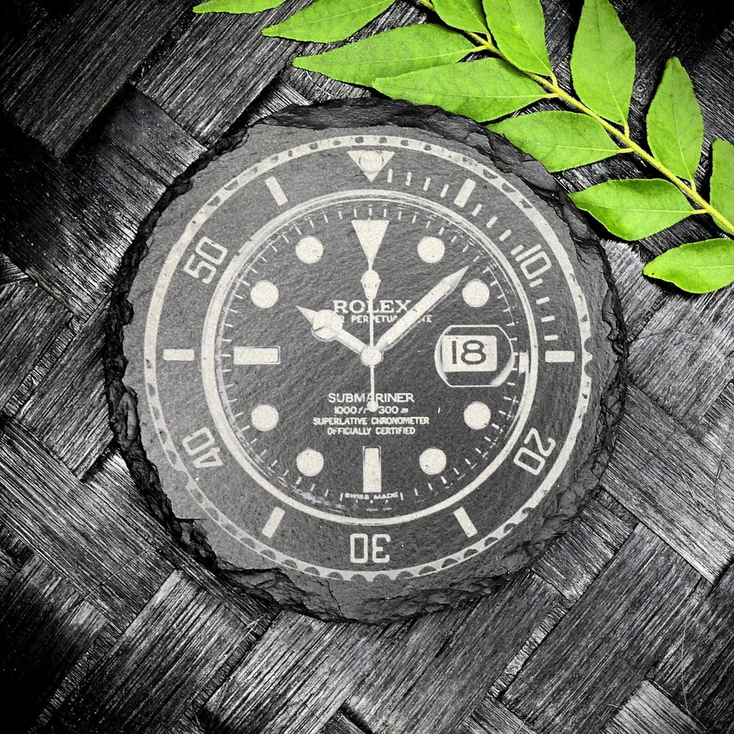 Rolex Submariner 116610LN Slate Coaster Brand New Hand Made Laser Engraved