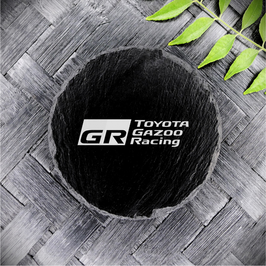 Gazoo Racing Slate Coaster Brand New Handcrafted Laser Engraved Round