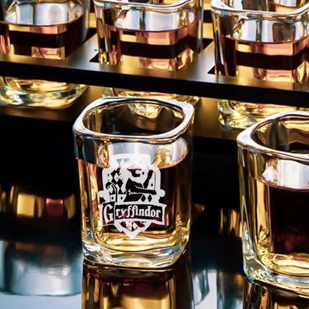 Harry Potter House Gryffindor Square Shot Glass – 2.2 oz Capacity