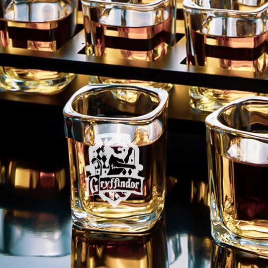 Harry Potter House Gryffindor Square Shot Glass – 2.2 oz Capacity