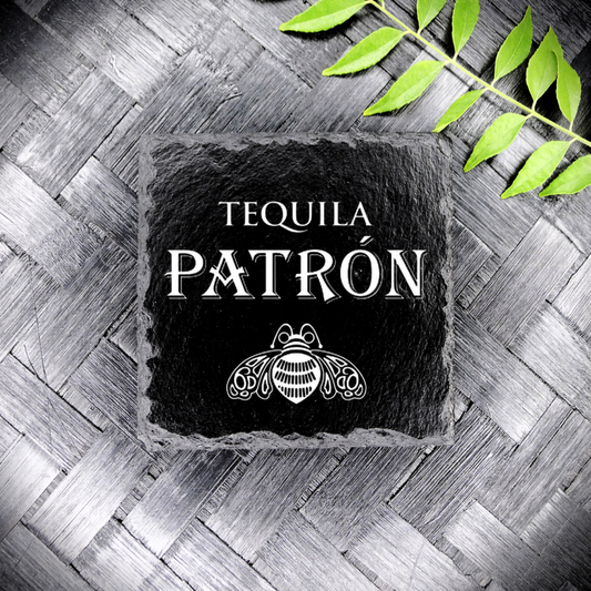 Patron Tequila Slate Coaster Brand New Handcrafted Laser Engraved Square