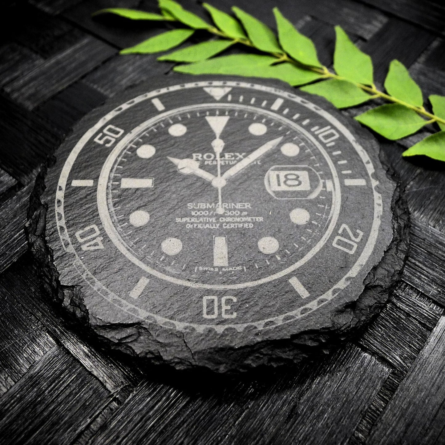 Rolex Submariner 116610LN Slate Coaster Brand New Hand Made Laser Engraved