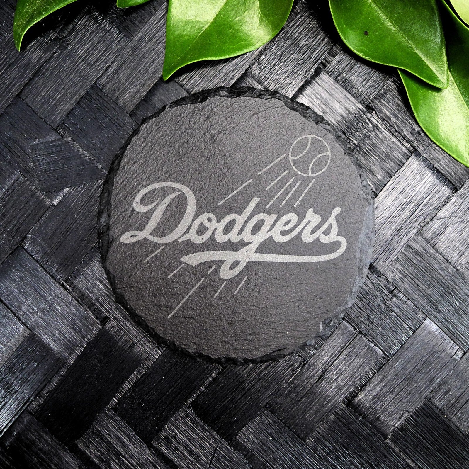 Los Angeles LA Dodgers Coaster Set MLB Brand New Laser Engraved Stone Hand Made