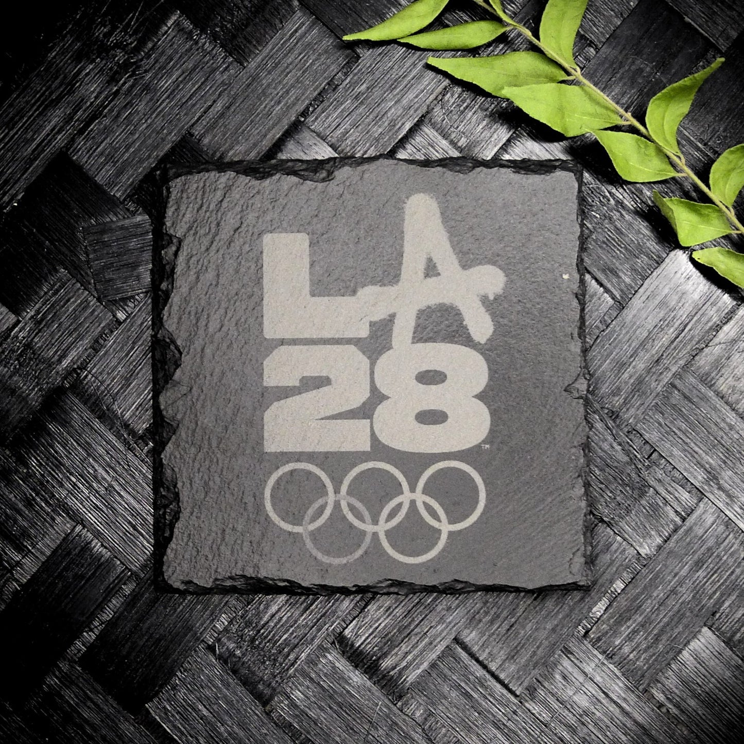 Los Angeles 2028 Olympic Slate Coaster Set LA28 Brand New Hand Made 