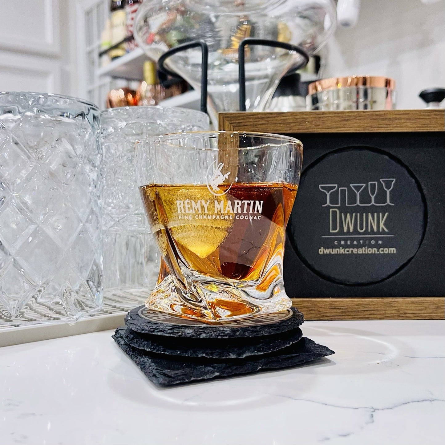 Custom Engraved Remy Martin Cognac Glass – 10 oz Twisted Rocks Glass